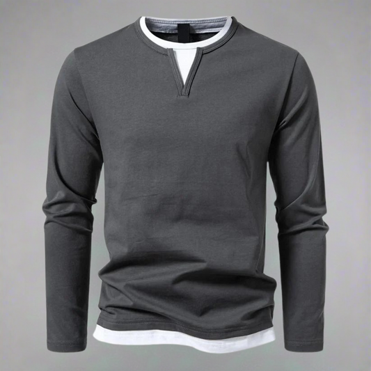 RYAN LONG SLEEVE V-NECK SWEATER MODERN STYLE